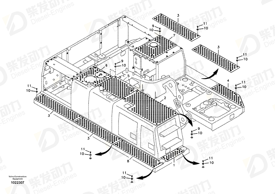 VOLVO Slip protection 14591906 Drawing