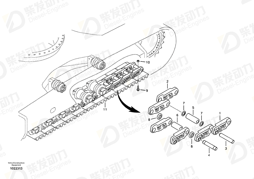 VOLVO BUSHING 14530366 Drawing