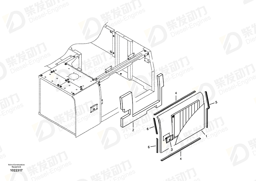 VOLVO Door 14549749 Drawing