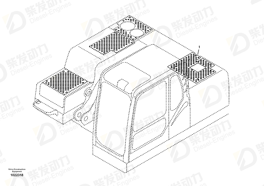 VOLVO Slip protection 14562279 Drawing VOLVO Slip protection 14562279 Drawing