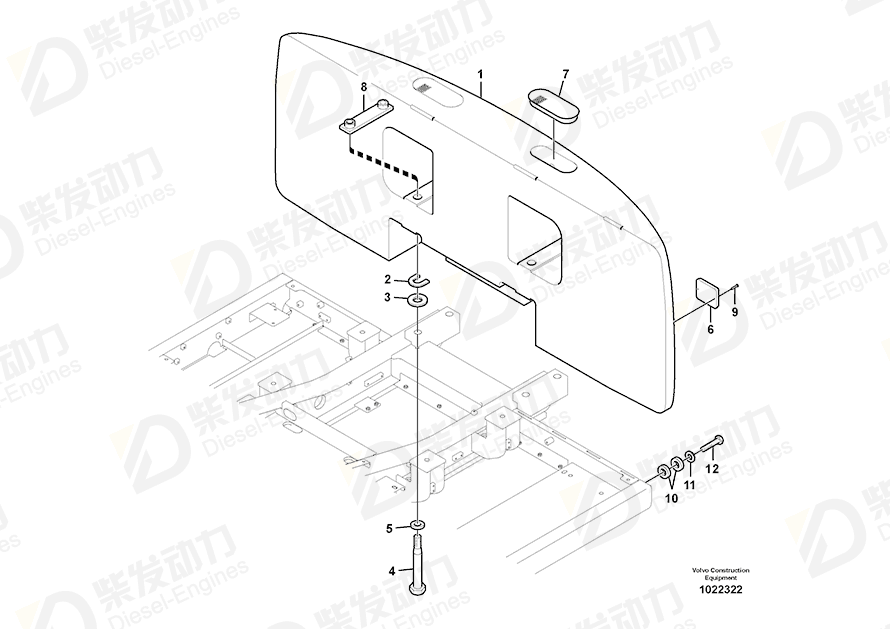 VOLVO Counterweight 14553424 Drawing VOLVO Counterweight 14553424 Drawing