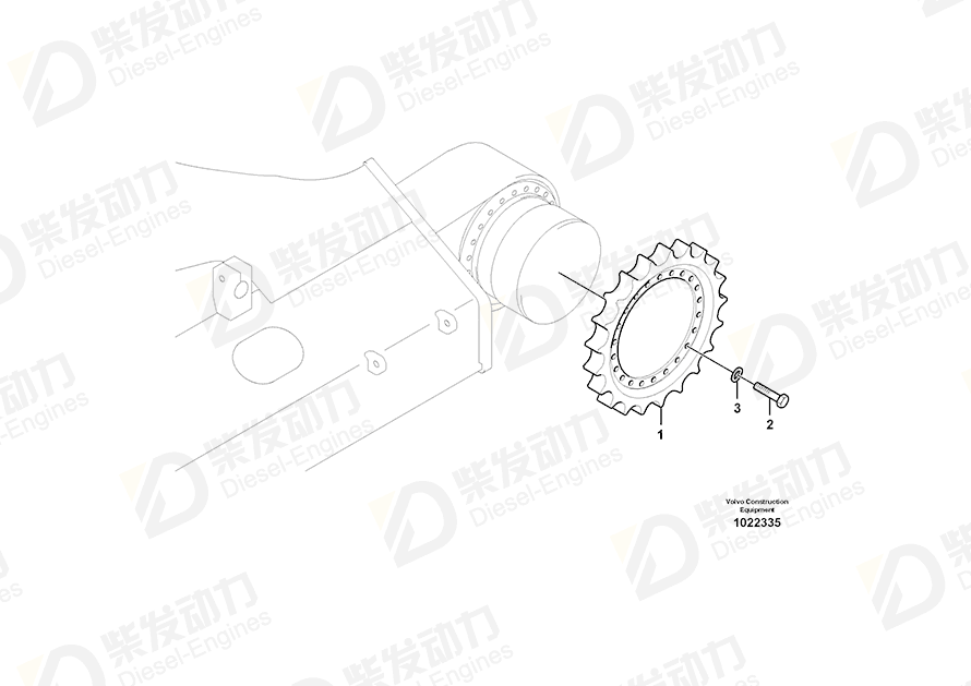 VOLVO Hexagon screw 990855 Drawing