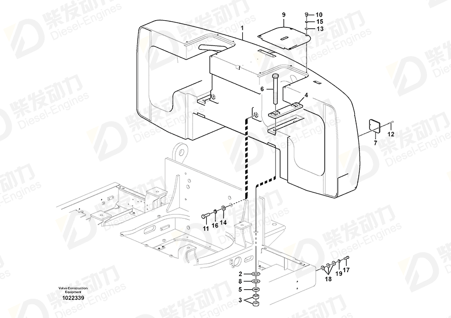 VOLVO Counterweight 14560758 Drawing VOLVO Counterweight 14560758 Drawing