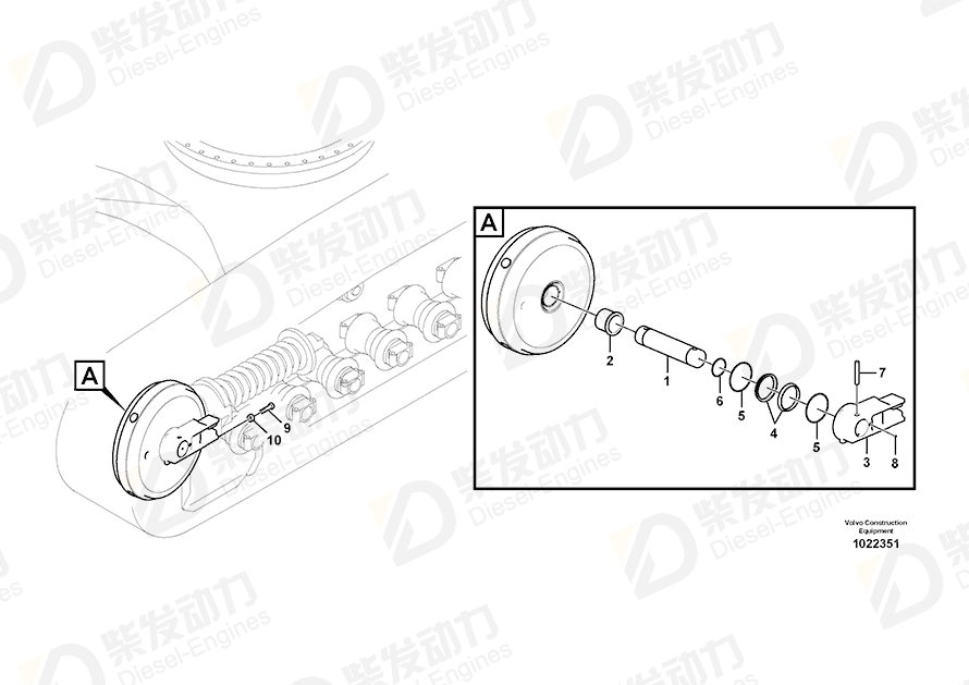 VOLVO Bushing 14532317 Drawing