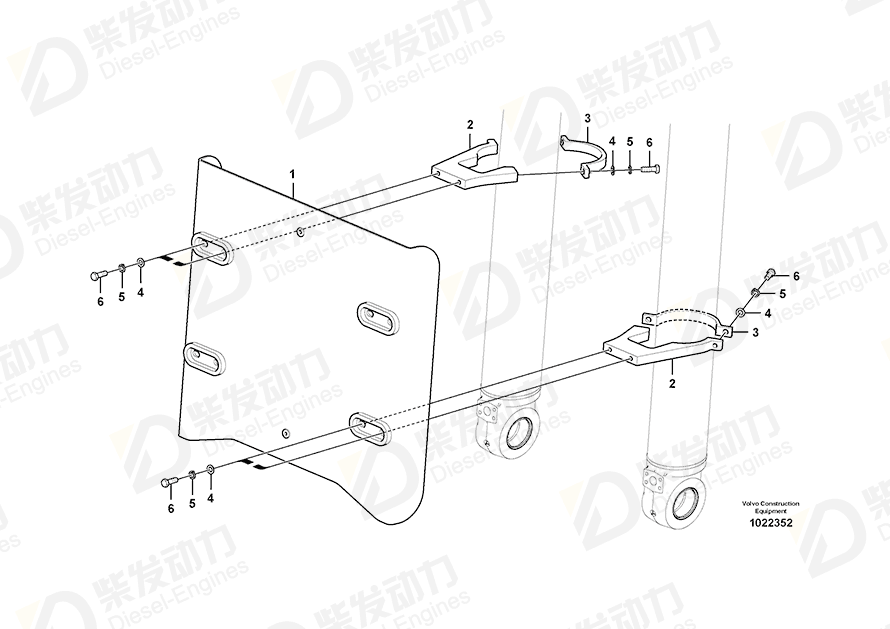 VOLVO Clamp 14548603 Drawing