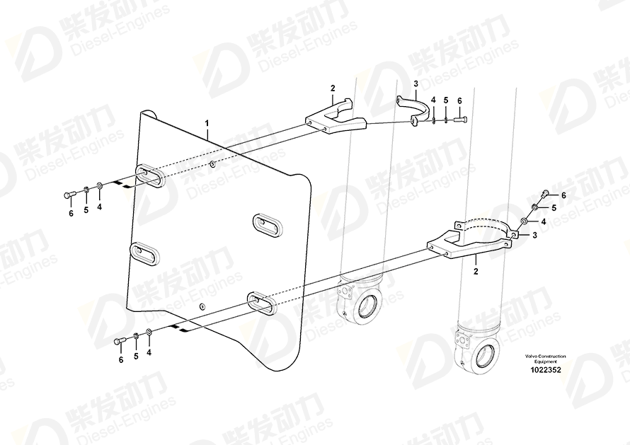 VOLVO Clamp 14548604 Drawing