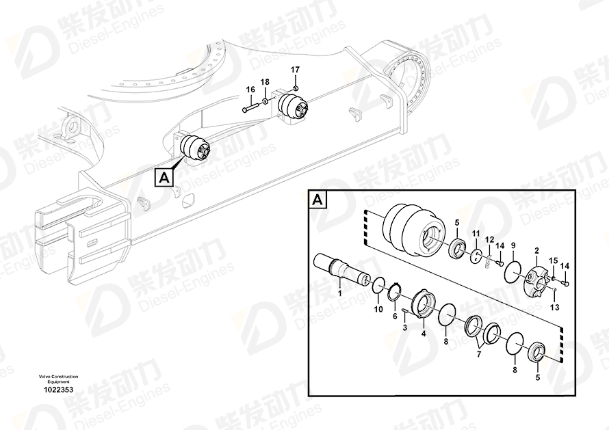 VOLVO HEXAGON SCREW SA9011-22424 Drawing