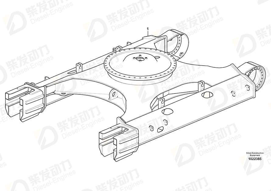 VOLVO Undercarriage frame 14566714 Drawing VOLVO Undercarriage frame 14566714 Drawing