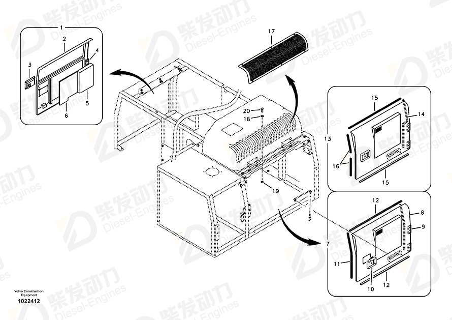 VOLVO Door 14546001 Drawing