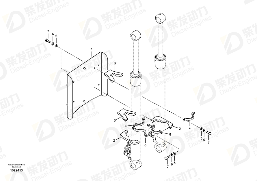 VOLVO Clamp 14557910 Drawing