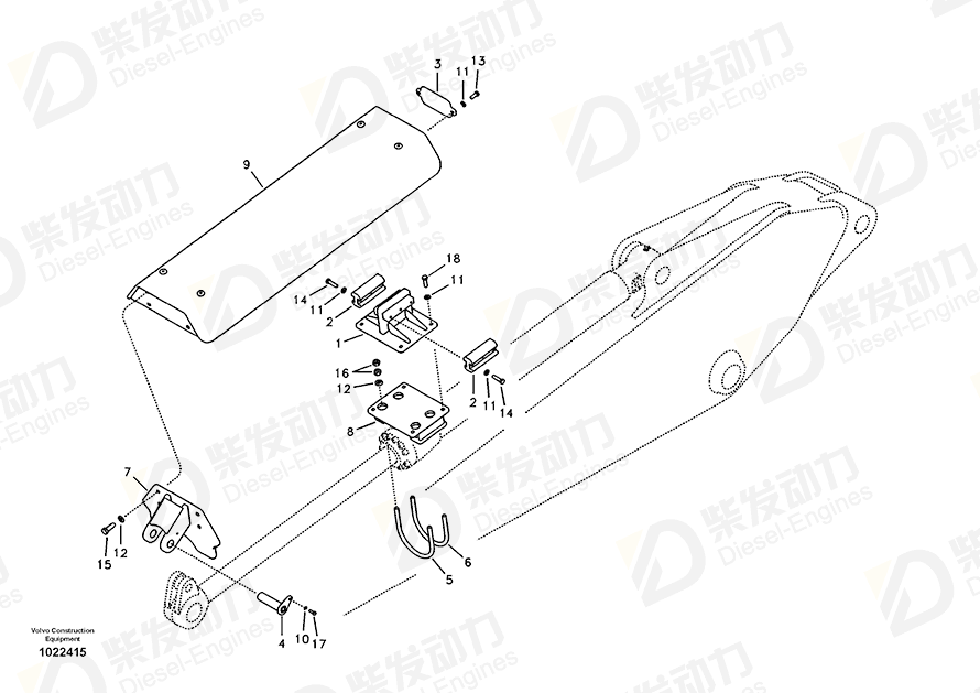 VOLVO Bracket 14550394 Drawing