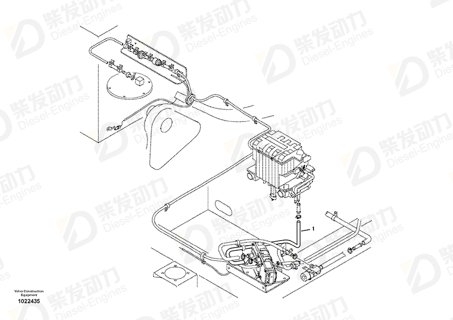 VOLVO Hose 14550868 Drawing