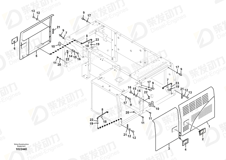 VOLVO Door 14557567 Drawing