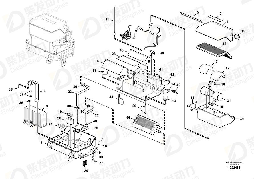 VOLVO Radiator 14554152 Drawing