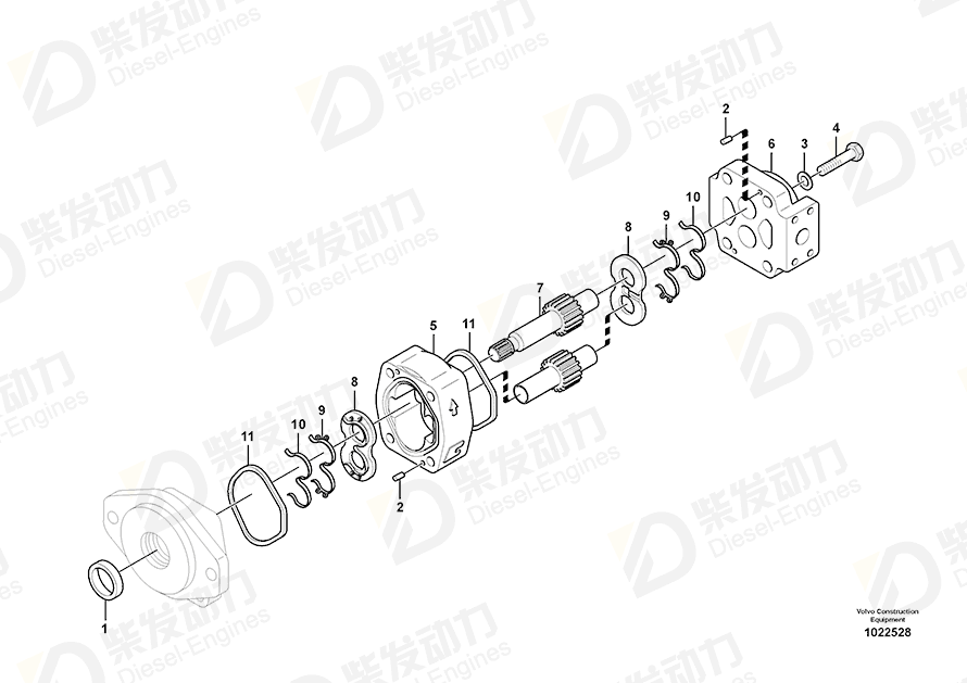 VOLVO Washer 14536203 Drawing