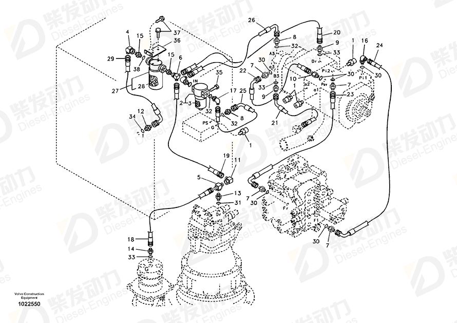 VOLVO Flange screw 965178 Drawing