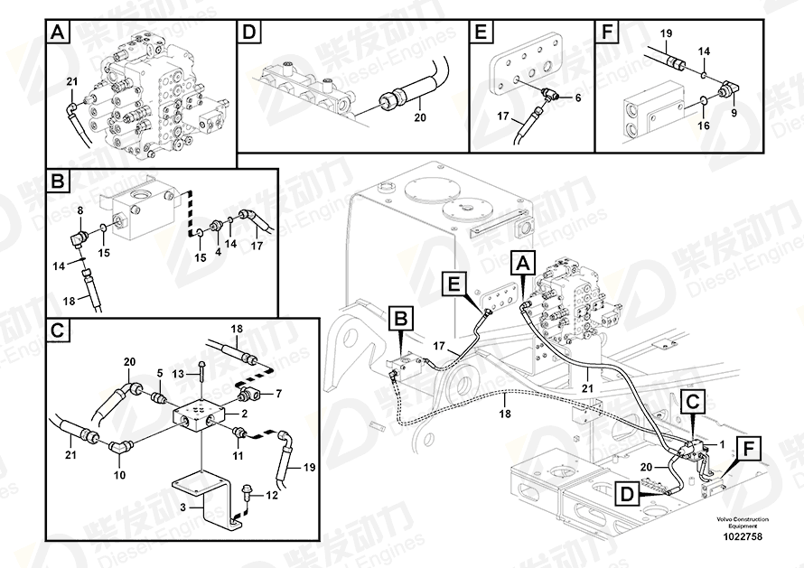 VOLVO Bracket 14552559 Drawing