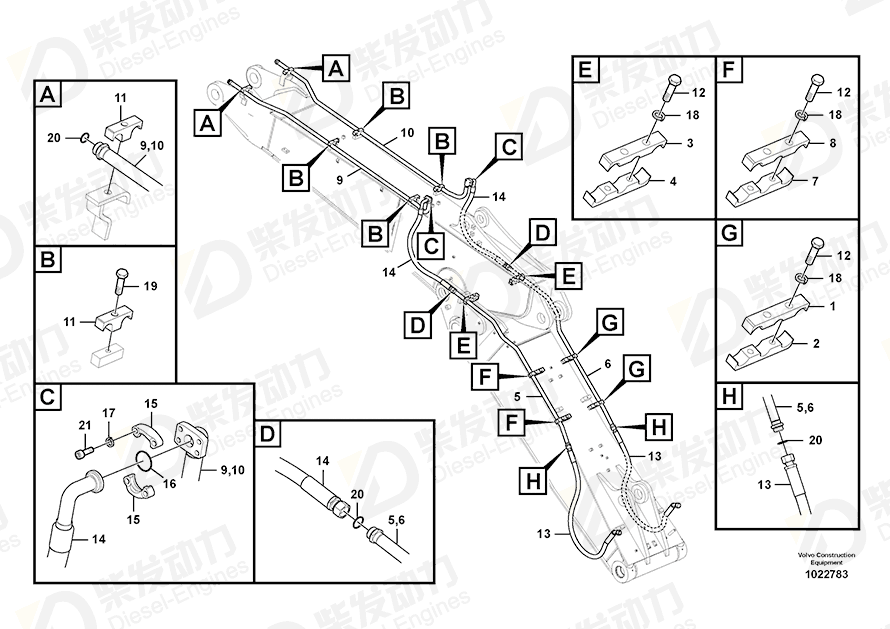 VOLVO Clamp SA1174-54180 Drawing