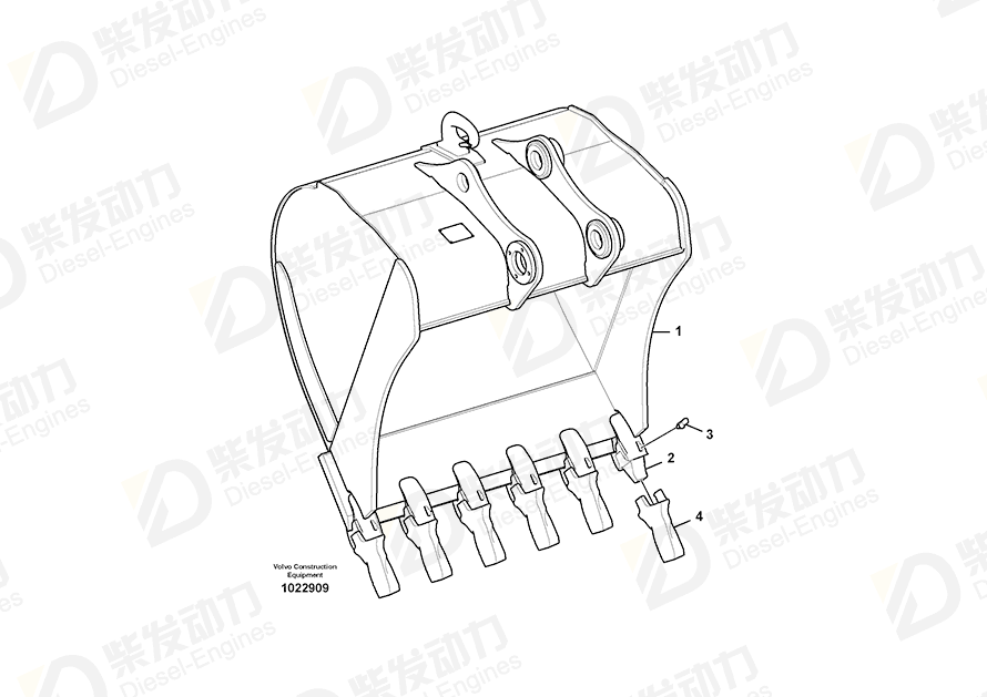 VOLVO Bucket 14555184 Drawing