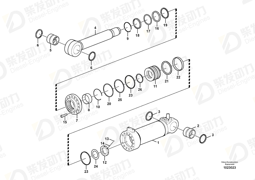 VOLVO Piston 14541240 Drawing