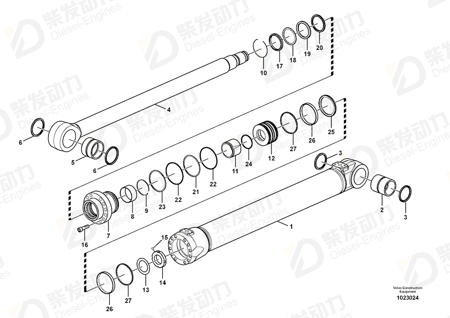 VOLVO RETAINING RING SA9556-08500 Drawing