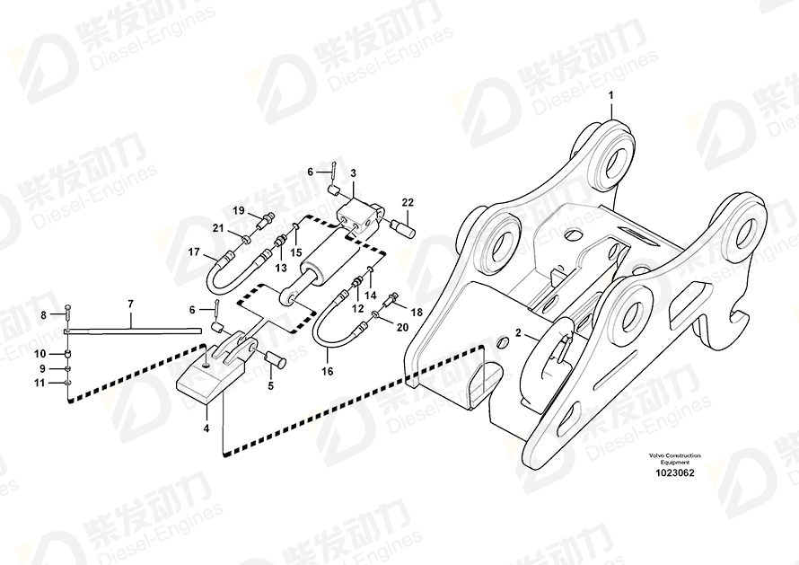 VOLVO Quick coupler 14552145 Drawing VOLVO Quick coupler 14552145 Drawing