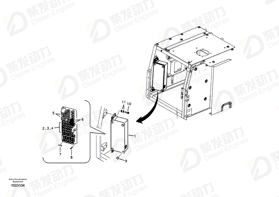 VOLVO Fuse box 14592623 Drawing