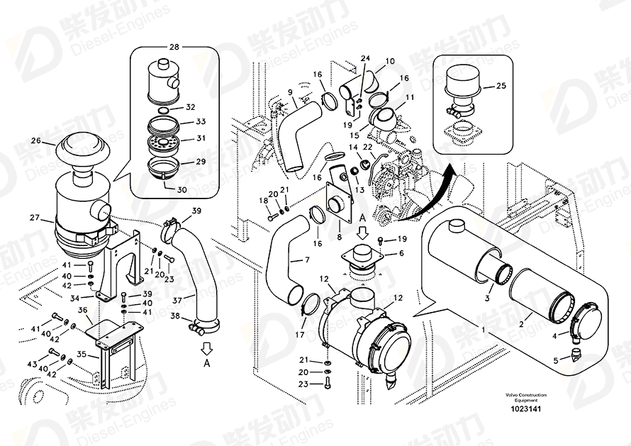 VOLVO Hose clamp SA9313-10400 Drawing