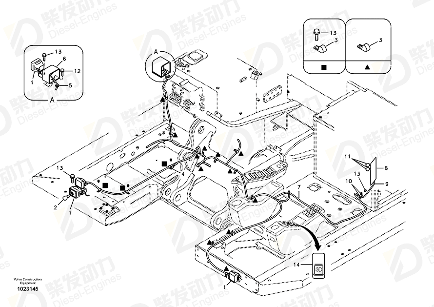 VOLVO Wire harness 14549836 Drawing