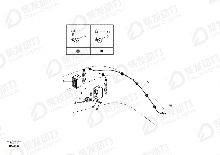 VOLVO Wire harness 14550496 Drawing