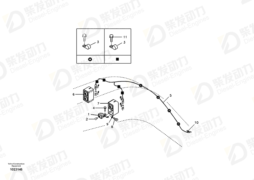 VOLVO Wire harness 14550496 Drawing VOLVO Wire harness 14550496 Drawing