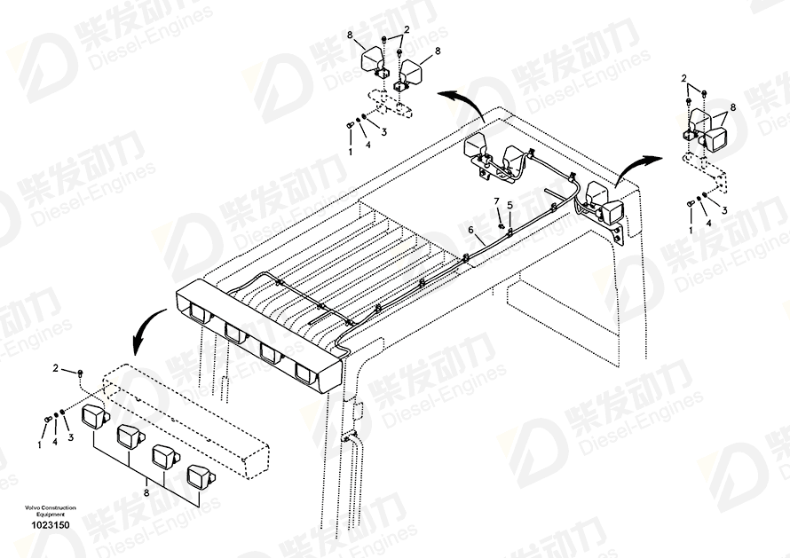 VOLVO Wire harness 14545500 Drawing