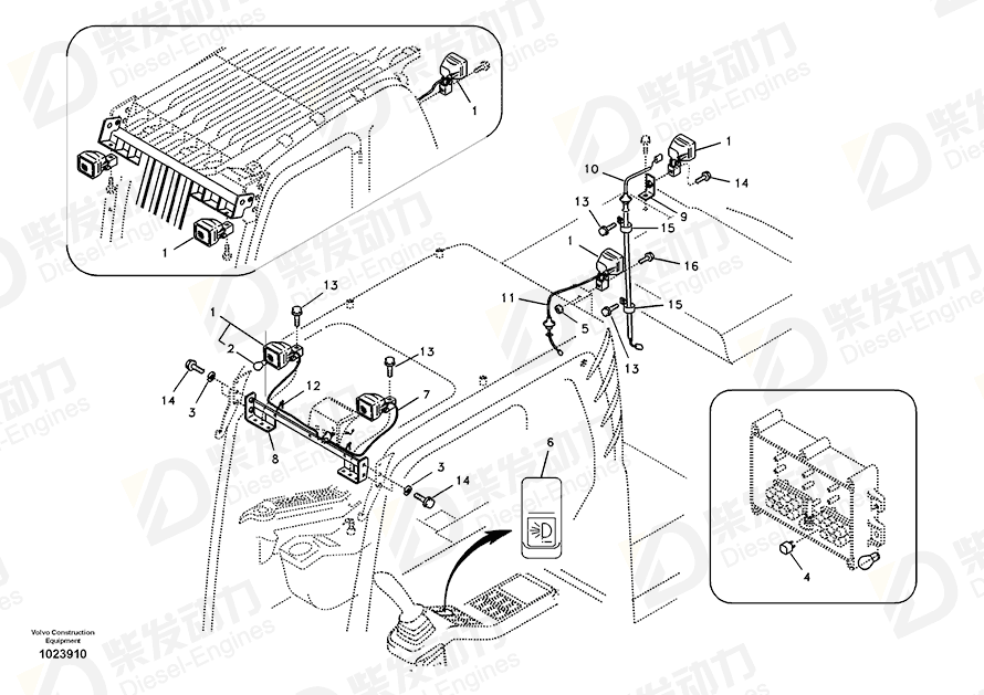 VOLVO Cable harness 14508662 Drawing