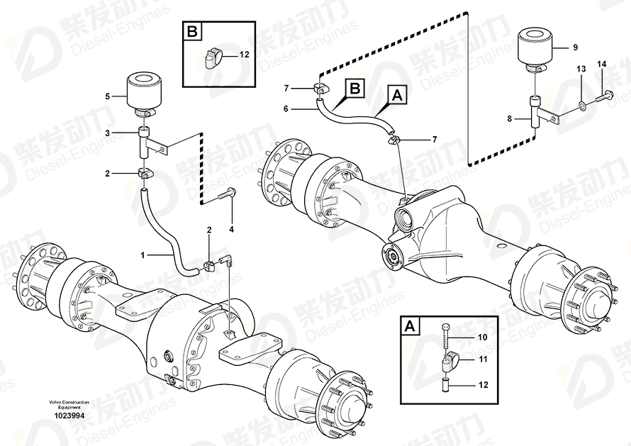 VOLVO Fuel filter 11172907 Drawing