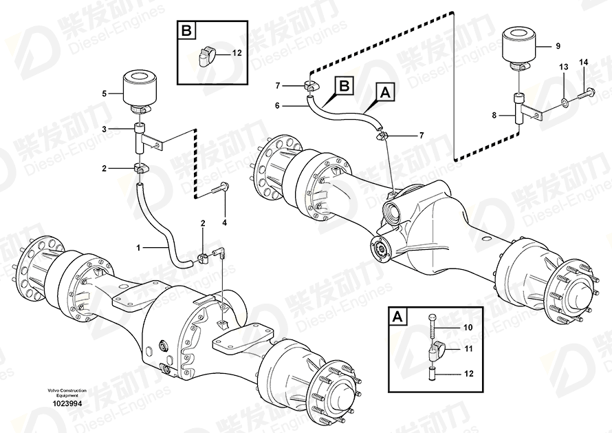 VOLVO Fuel filter 11172907 Drawing VOLVO Fuel filter 11172907 Drawing