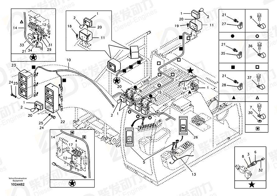 VOLVO Wire harness 14518505 Drawing