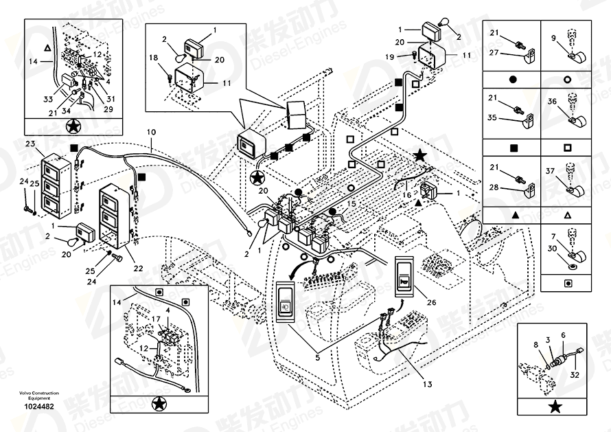 VOLVO Wire harness 14521753 Drawing