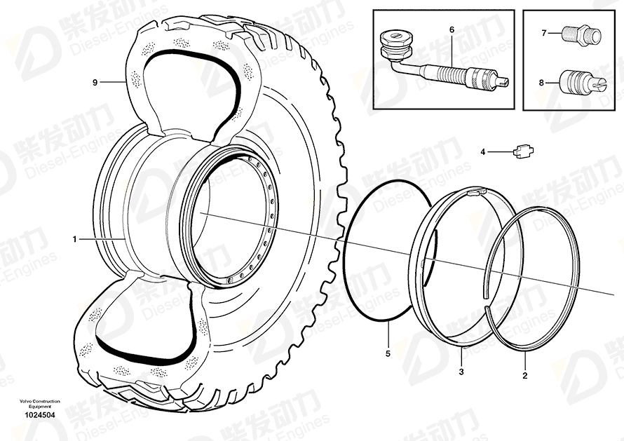 VOLVO Lock lug 11020637 Drawing