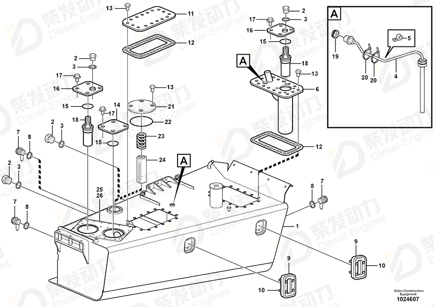 VOLVO Filter retainer 11197149 Drawing VOLVO Filter retainer 11197149 Drawing
