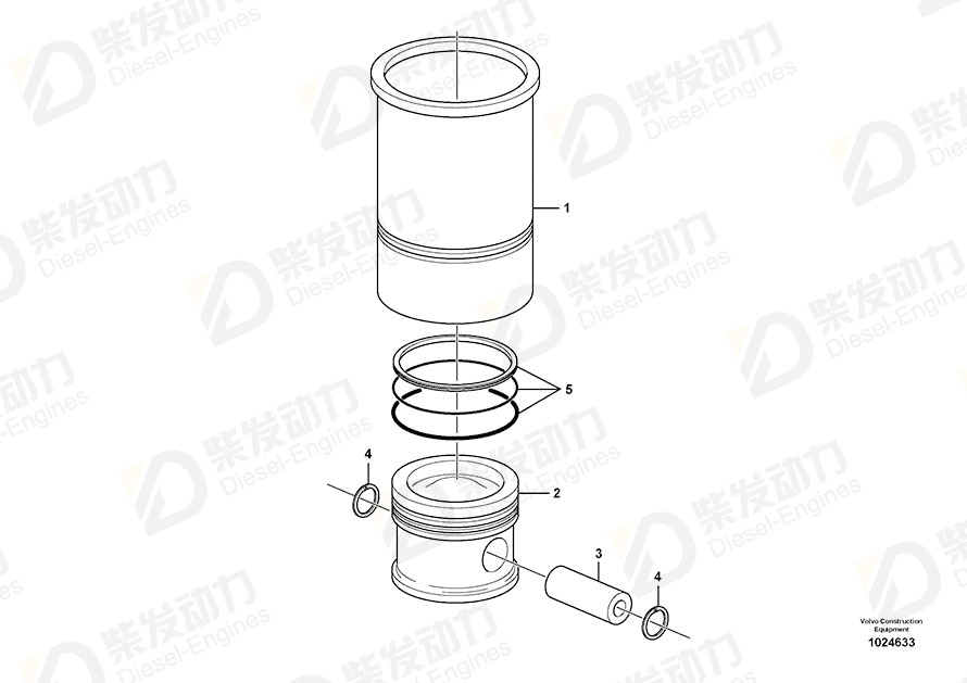 VOLVO Gudgeon pin 20798843 Drawing