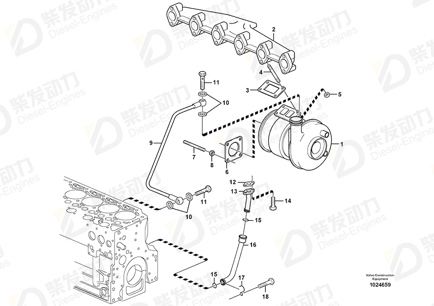 VOLVO Flange 20801403 Drawing