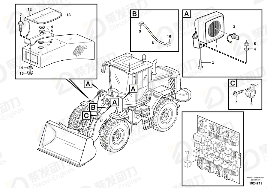 VOLVO Lamp 943903 Drawing