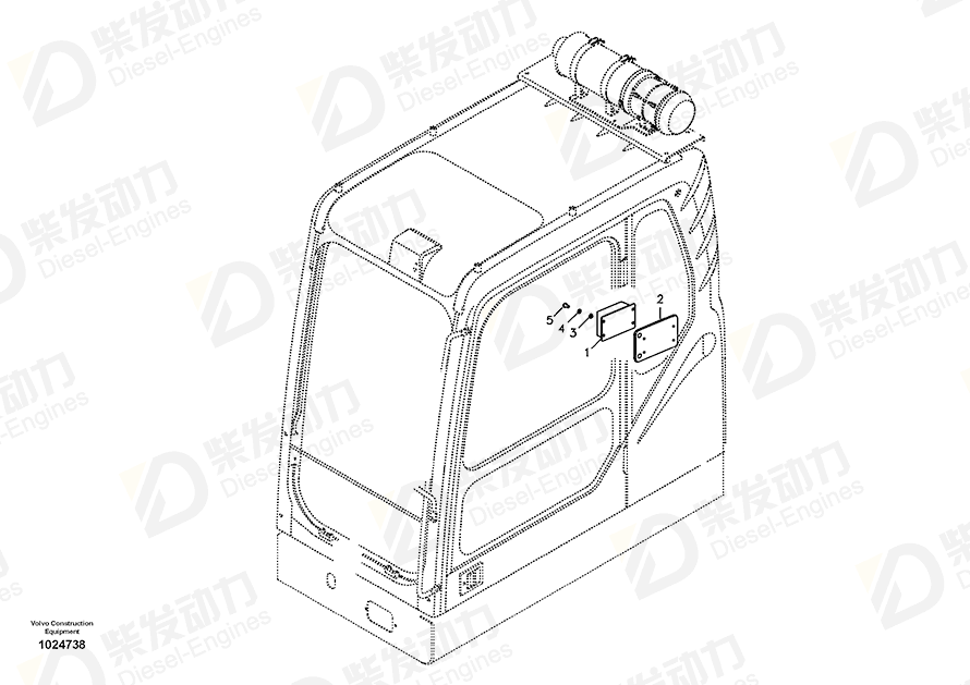 VOLVO Plate 14538714 Drawing