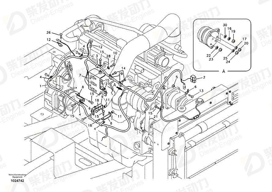 VOLVO Spacer 14529394 Drawing