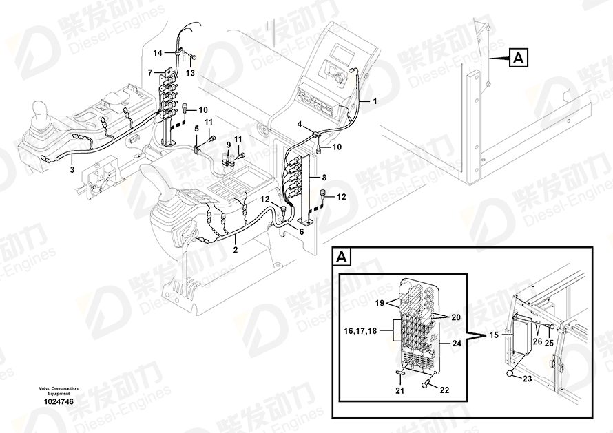 VOLVO Wire harness 14544032 Drawing