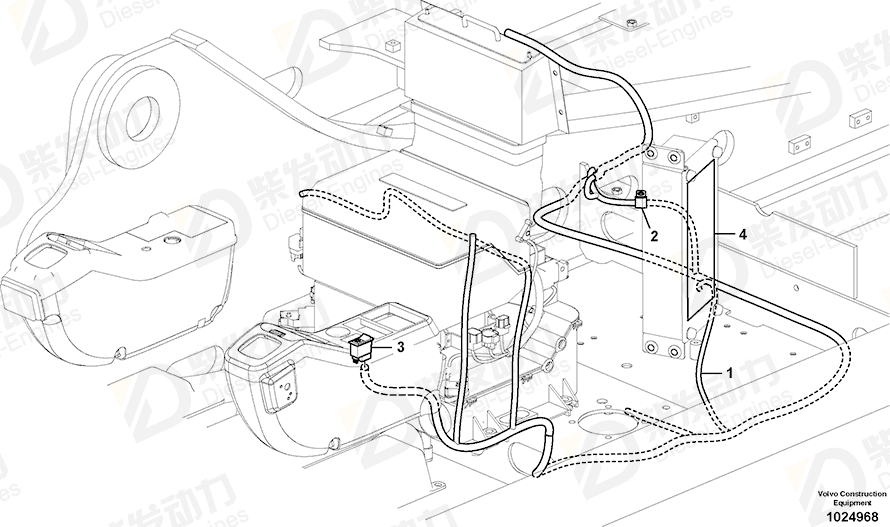 VOLVO Cable harness 14566578 Drawing