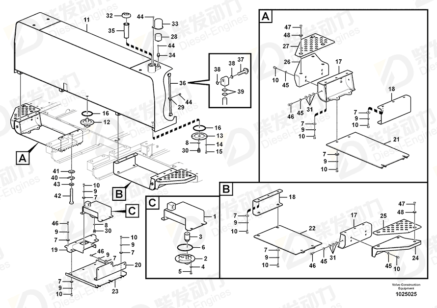 VOLVO Cover 14542914 Drawing