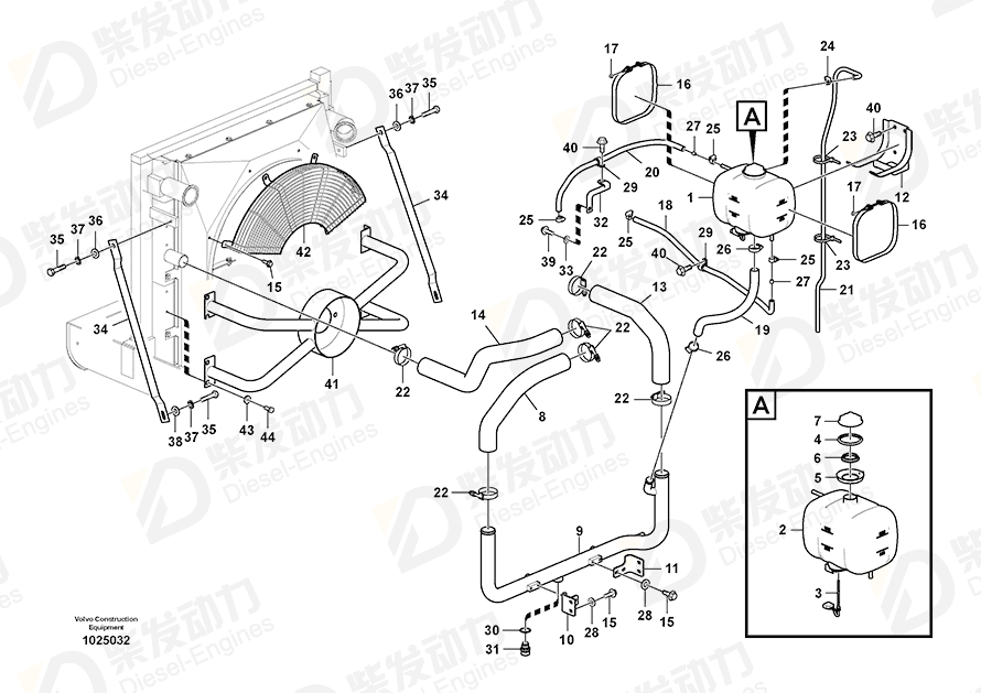 VOLVO Pipe 14388600 Drawing