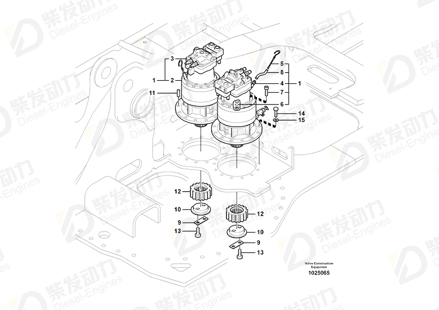 VOLVO Swing motor 14573670 Drawing VOLVO Swing motor 14573670 Drawing