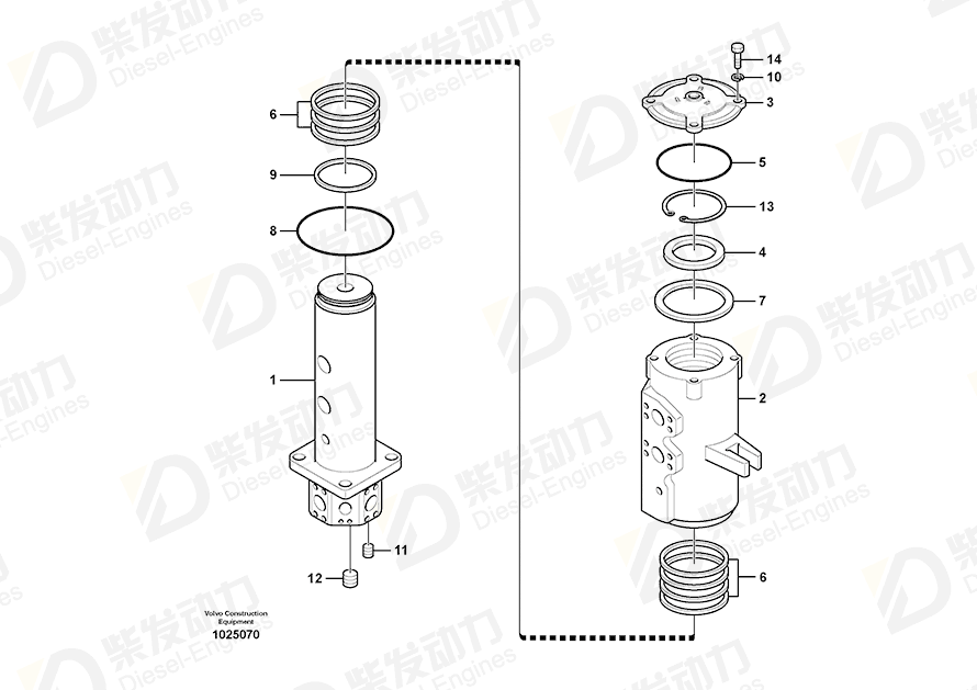 VOLVO Turning joint 14524048 Drawing